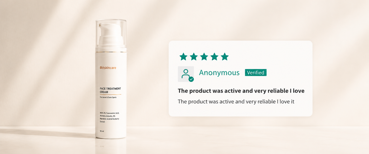 FACE TREATMENT CREAM 30ml (For acne, dark spots, oily skin)