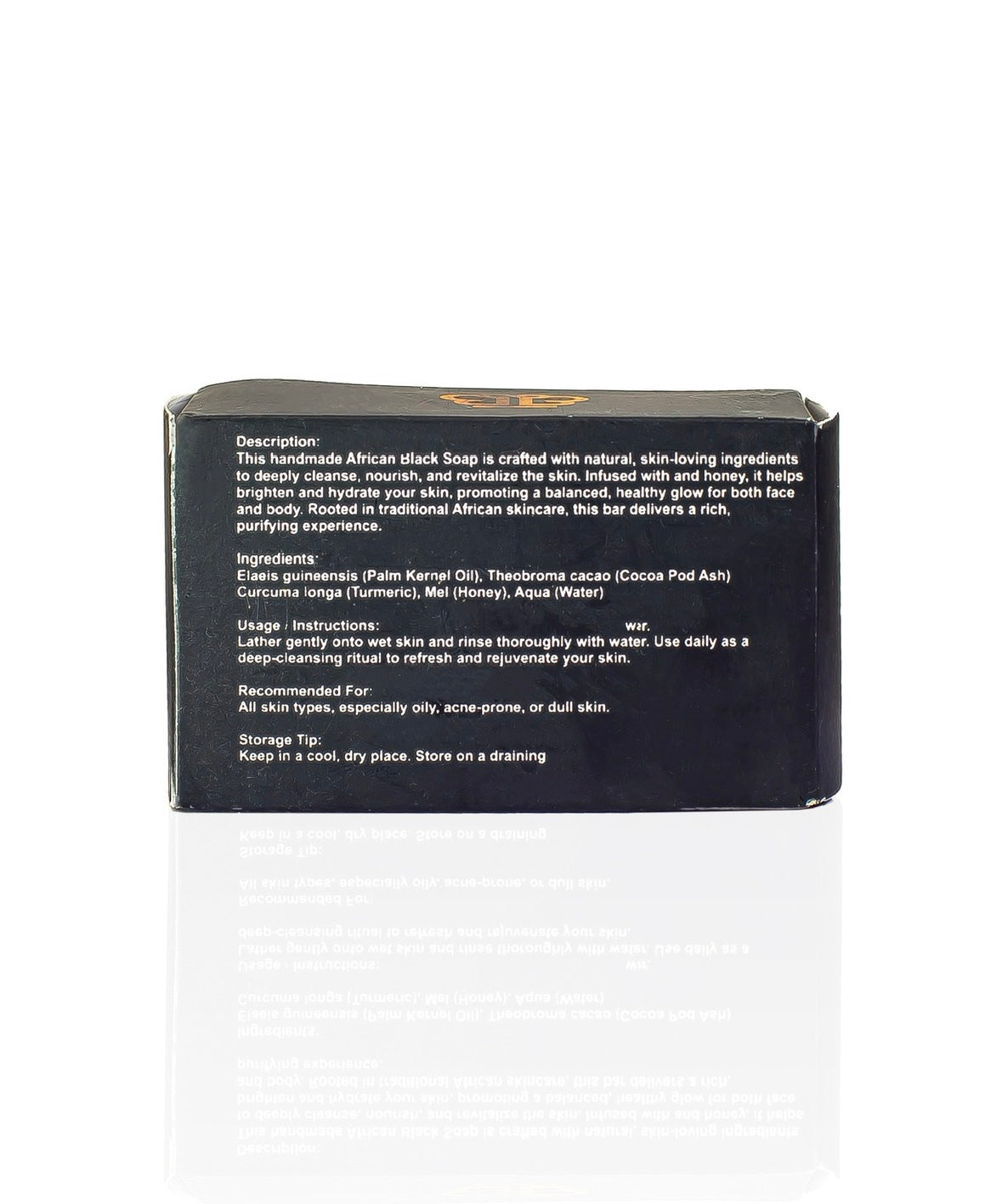 AFRICAN BLACK SOAP BAR  (Tumeric + honey)